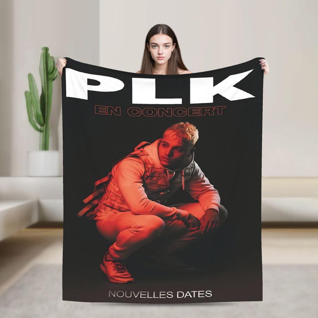 PLK French Rapper Photo Blankets Super Soft Funny Plush Throw Blanket For Home Decor Airplane Travel Flannel Bedspread Bed Cover