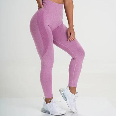Seamless Knitted GYM Sport Legging Pants Women High Waist Slim Yoga Pants Casual Women Breathable Push Up Running Leggings 30168