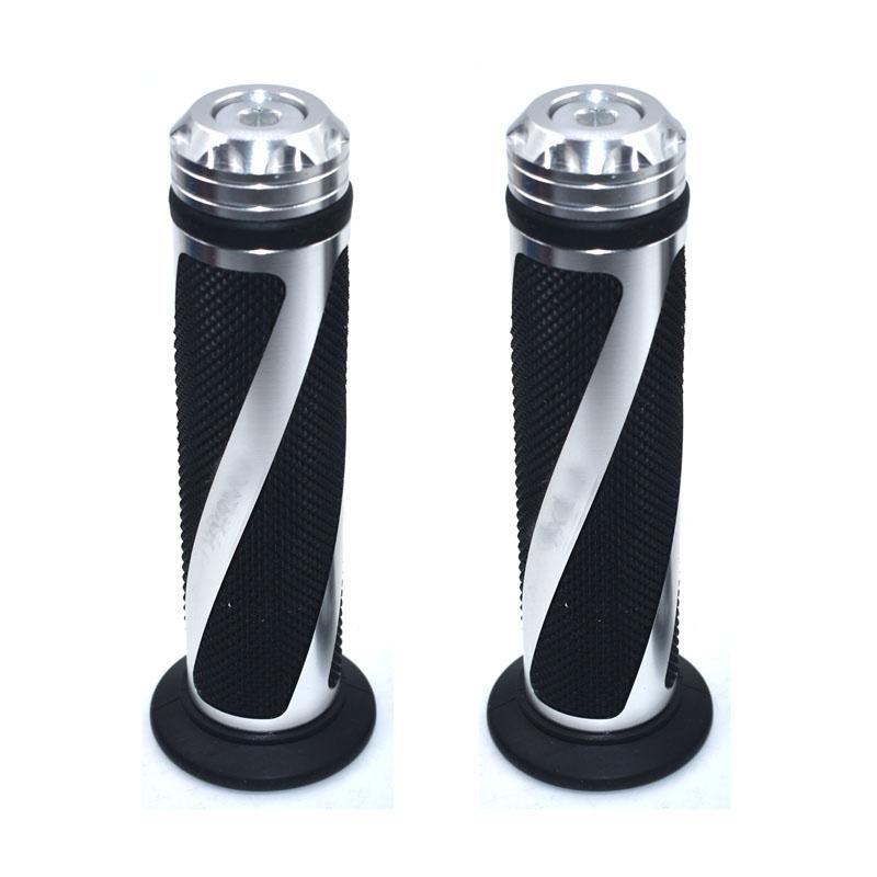 

CNC 7/8 22 мм универсальный мотоциклетный руль ручки набор для Suzuki Honda Yamaha Ducati Kawasaki мотокроссовый двигатель ручки серебряный