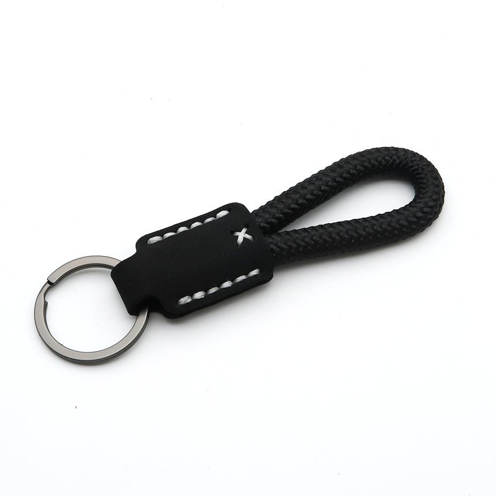 Handmade Genuine Leather Key Chain Pendant - Frosted Leather, Multifunctional Lanyard, Creative Design Key Ring