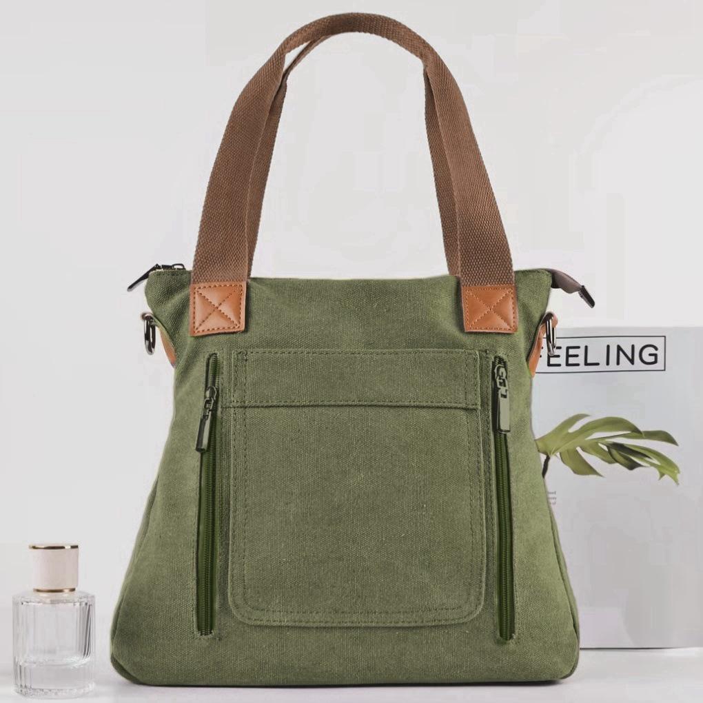 Large-Capacity Women's Canvas Tote & Shoulder Messenger Bags