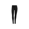 Solid Color Logo Print High-Waisted Ribbed Leggings Women Leggings Black HN0659