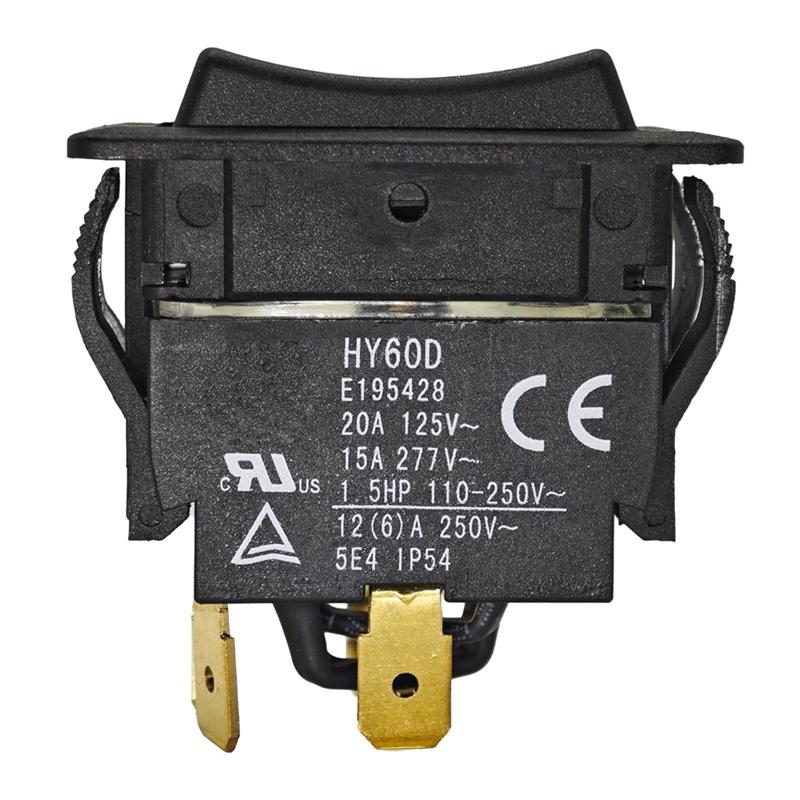 A25F-HY60D Rocker Switch 2Pcs For Motor Mechanical Equipment For Automatic Reset Bi-Directional Reversing RET-EXT Control