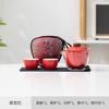 Chinese Tea Set 1 Pot 2 Tea Cups Set Pitcher Cover Bowl Ceramic Travel Outdoor Portable Supplies Cup Porcelain Tool Maker Pair
