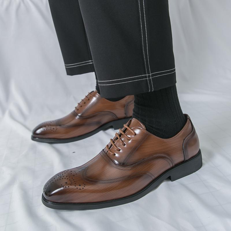 Fashion Black Leather Shoes Mens Fashion Casual Dress Shoes Classic Business Formal Italian Formal Oxford Shoes For Men Zapatos Hombre