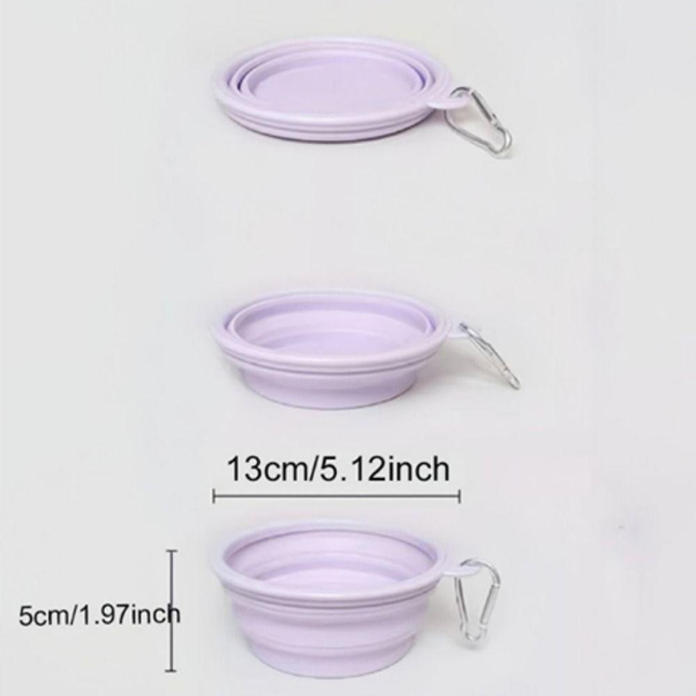 Cartoon Pattern Macaron Pet Bowl TPE Puppy Feeding Bowl Travel Pet Bowl Pet Feeding