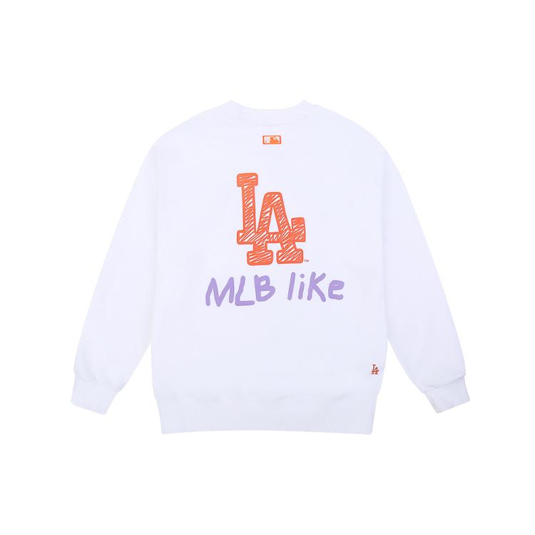 MLB Like Collection Sweatshirts Unisex White Crew Neck Moderate Regular 31MT08011-07W XS