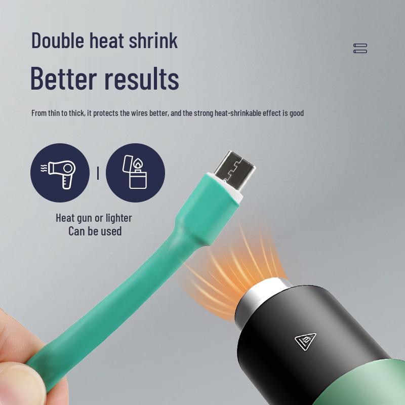 Adhesive Heat Shrink Tubes for Electricians - Thickened, 4x/5x Shrinkage, Insulating Sleeves for Wiring, Household Combo Box