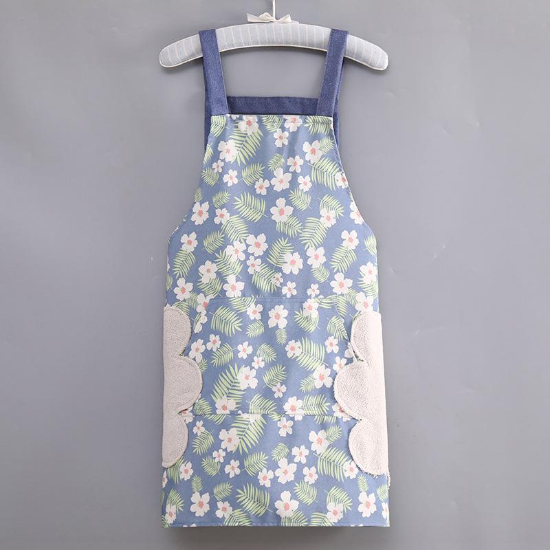 Breathable Bamboo Cotton Canvas Apron - Unisex, Oil-Proof & Wear-Resistant for Cooking and Work