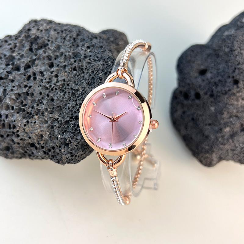 UTHAI V4 Nové dámské quartzové hodinky Voda Diamant Dámské náramkové hodinky Malý ciferník Tenký nastavitelný šperk Dívčí hodinky Náramek