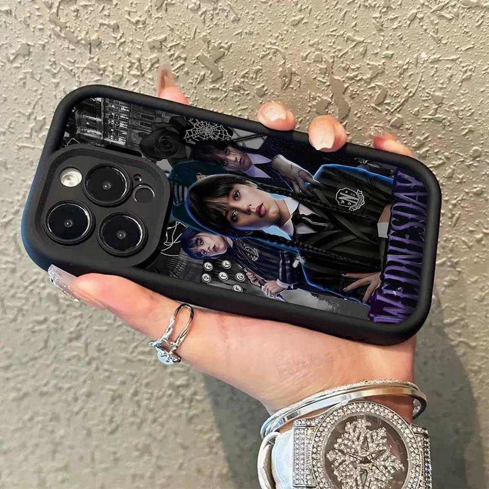 American W-WednesdayS Movie TV A-Addams Phone Case For IPhone 17 16 15 14 13 12 11 Pro Max Mini Plus Soft TPU Back Cover
