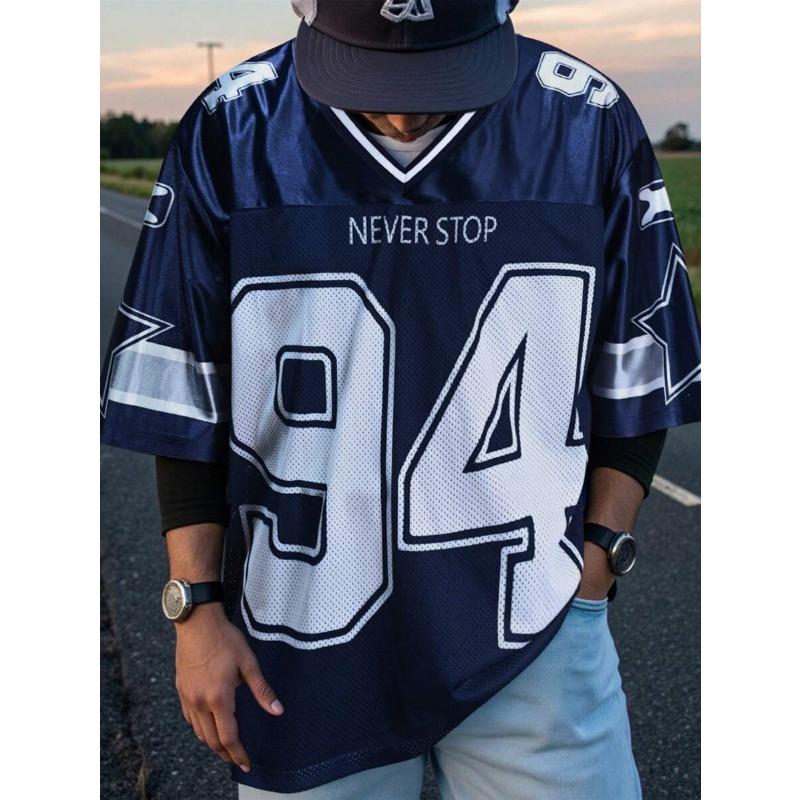 

Summer 2025-2026 new men s T-shirt Casual breathable round-neck alphanumeric printed jersey polyester men s T-shirt 6XL