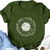 Women Casual Printing Short Sleeves  Loose T-Shirt Blouse Tops