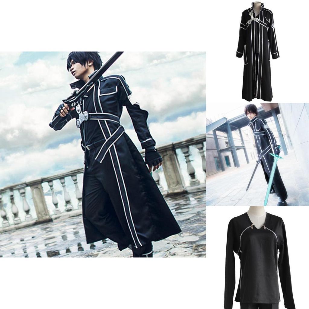 Sword Art Online Kirito Kirigaya kostuum met perfecte stiksels voor cosplay**