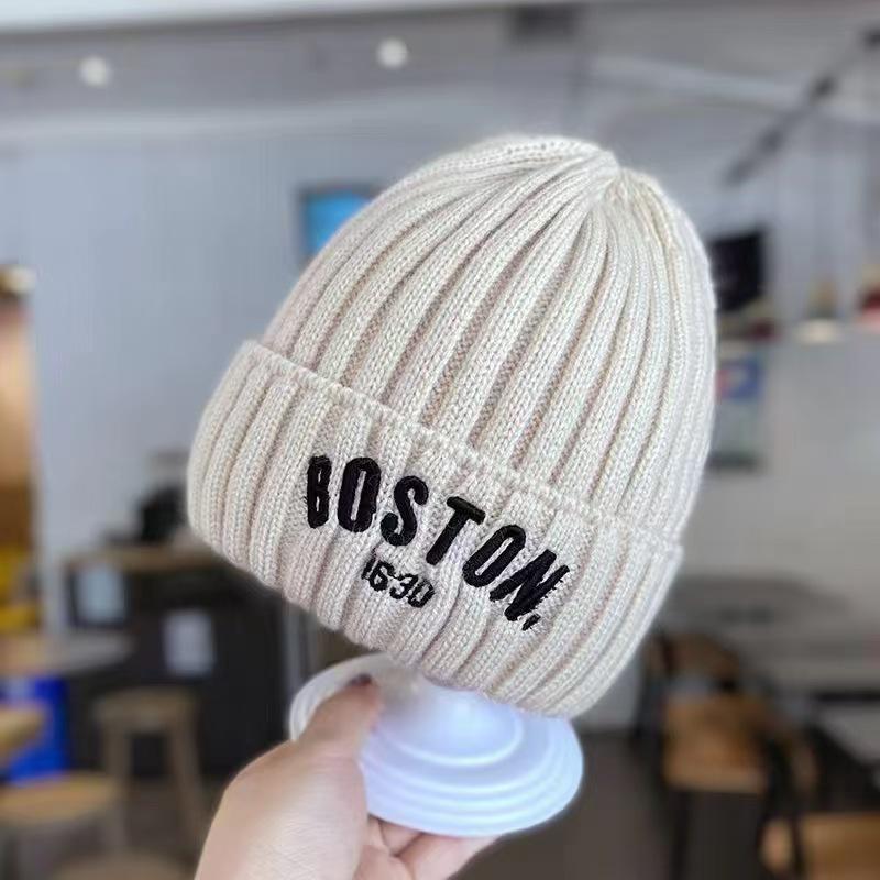 

Детская вязаная шерстяная шапка осень/зима - корейский стиль, теплый дизайн для мальчиков и девочек Recommended for 1-5 years [Elastic]