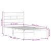 VidaXL Metal Bed Frames Without Mattress Smoked Oak 100x190 Cm 4017047