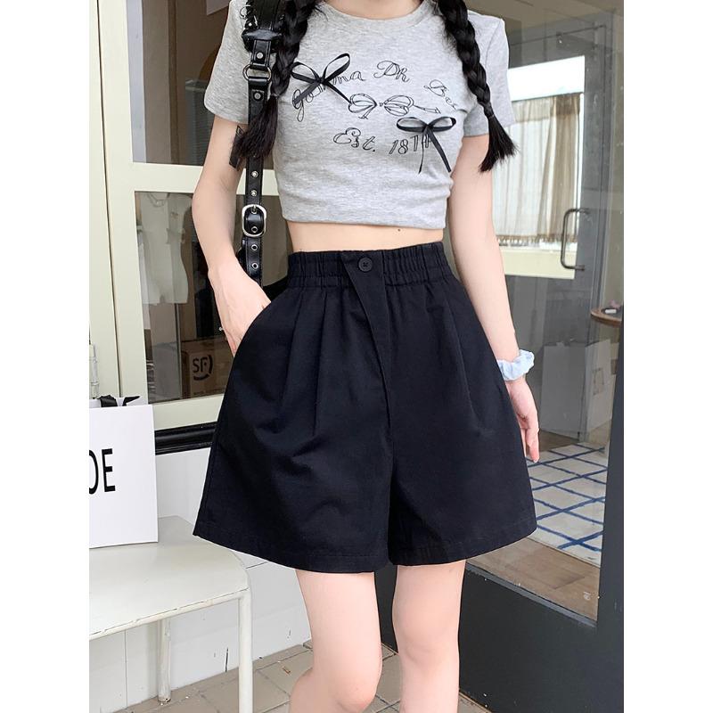 

Эластичный пояс · Стирка хлопка Инструменты Широкие шорты Повседневные, тонкие и свободные 2XL чёрный