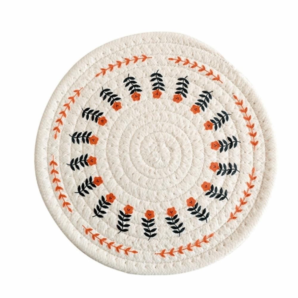 

Strawberry Coffee Cup Mats Heat Insulation Round Dining Mat Table Mats Pot Pad Craft 12cm-Style B