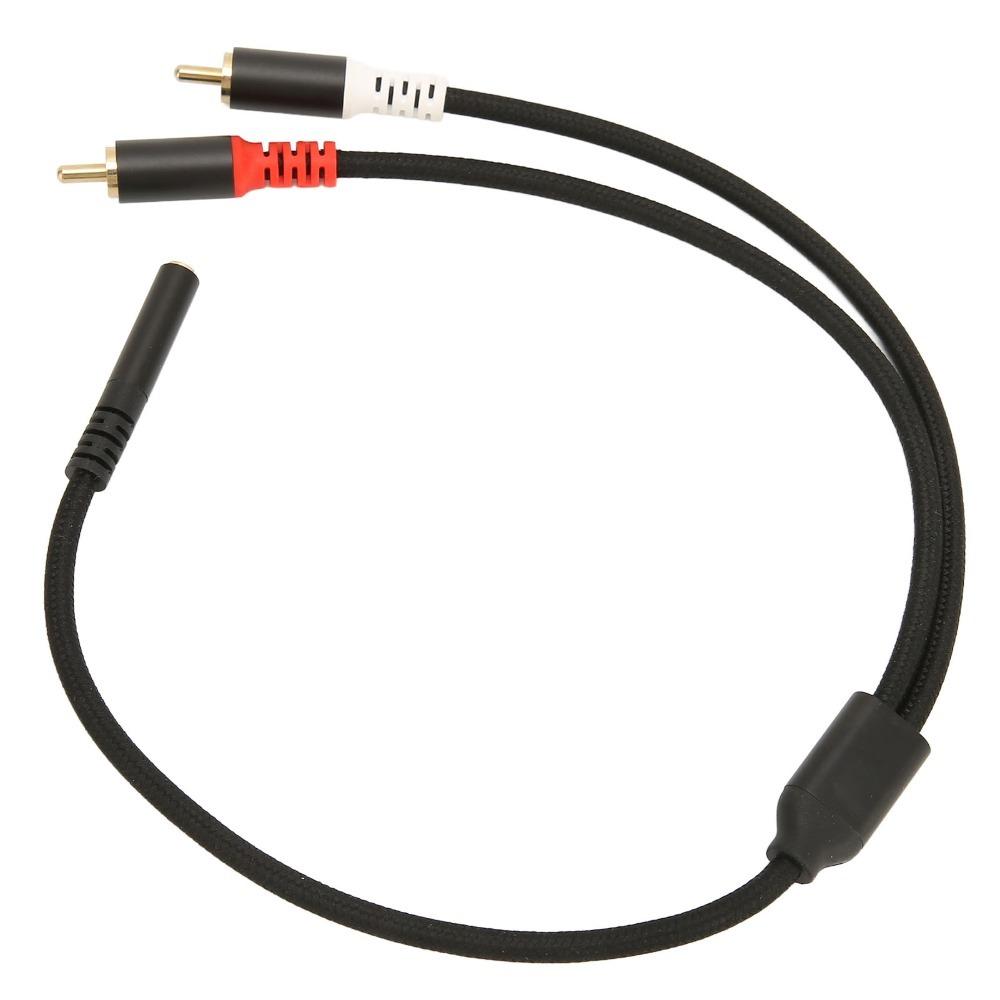 Gold Plated Stereo 3.5mm to 2RCA Cable Flexible Bidirectional Sound Y Splitter Cord  For Phone