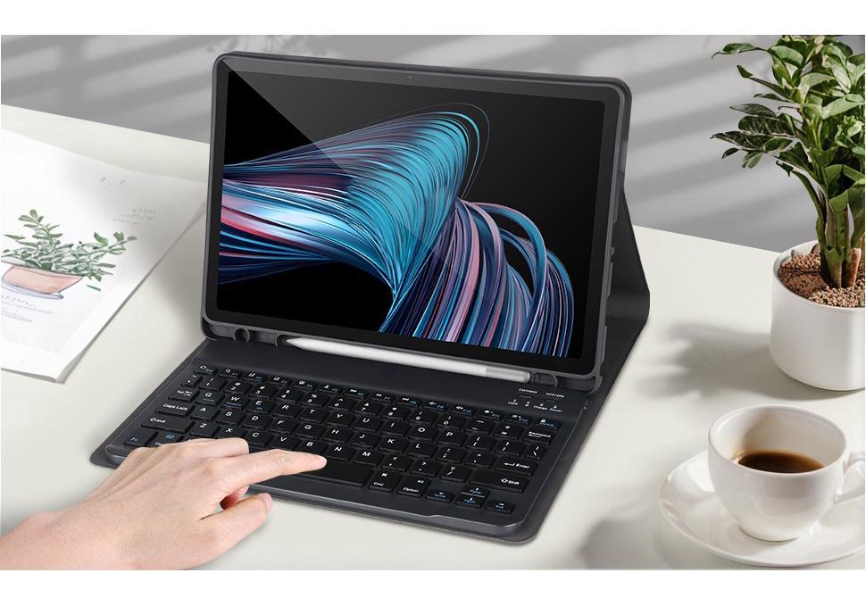 Samsung A9+ Tablet Leather Case with A11plus Magnetic Bluetooth Keyboard