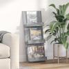 Magazine Shelf Grey Sonoma 43 X 11 X 102 Cm Particleboard