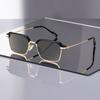 3pcs Fashion Business Light Change Reading Glasses Men and Women Metal Square Frame Myopia Glasses 0 to+4.0 Neutral