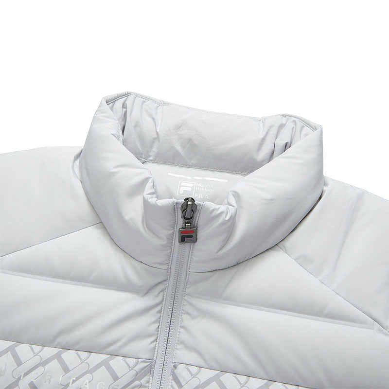 Fila Printed Outdoor Quilted Lightweight Cotton Down Jacket Men Jacket Slate-Gray F11M141903F-GY