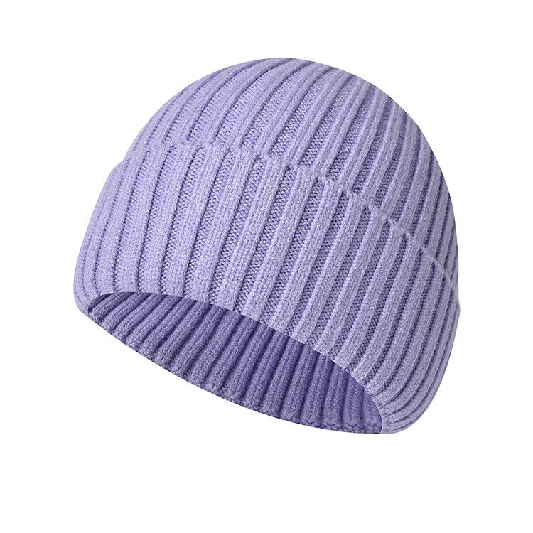 Stock Ready Acrylic Knitted Beanie Image Style Hip Hop Round Top Winter Warm Outdoor Hat for Men Women