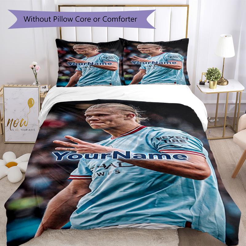 Haaland 103 Customize your name Bedding Set Breathable Duvet Cover with Pillowcases Home Decoration Birthday Gift