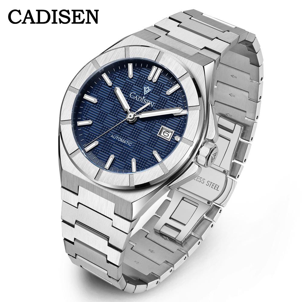 Cadisen 2025 Men's Stainless Steel Mechanical Watch with Imported NH35 Movement