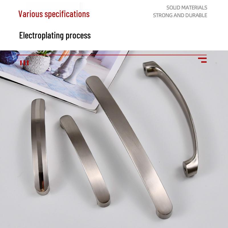 Modern Minimalist Brushed Die-Cast Aluminum Cabinet and Wardrobe Door Handle