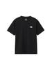 North Short Sleeve Cut and Sew Short Sleeve Back Square Logo Tee NT32447 Black 2 M [The Face] T-Shirt
