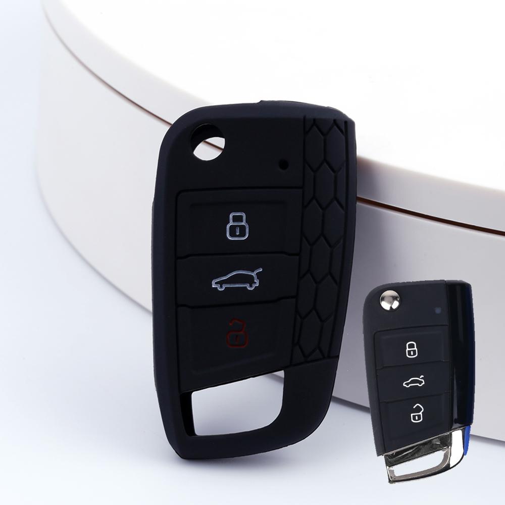 1 Pc Silicone Car Key Cover For Vw Polo Golf 7 Vii Gti Gtd Gte R