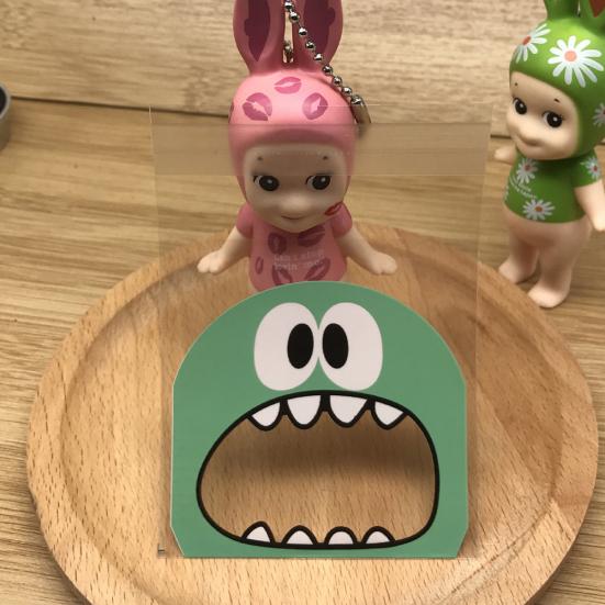 100 stk. Tegneserie Monster Print Kiks Slik Kiks Poser Selvklæbende Gavepose