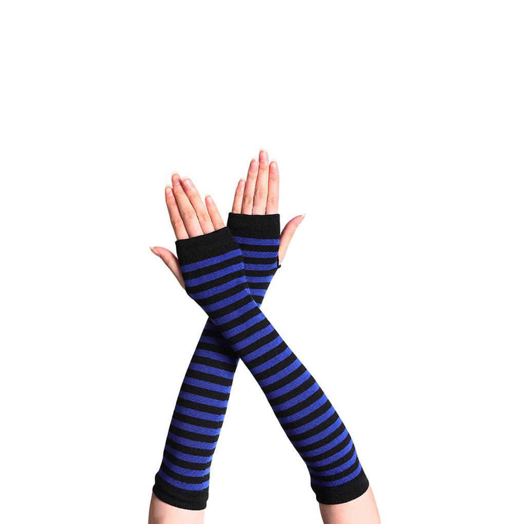1 Pair Girl Fingerless Glove Simple Style Comfortable Knit Gloves Knitting Craft Girls Arm Covers Hand Cover for Outdoor Wearing