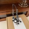 Crystal Rhinestone Beads Necklace Flower Clavicle Chain Choker Charm Gothic Necklace  Party