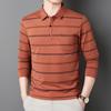 Autumn Men'S Lapel Long Sleeve Polo Shirt Pocket Fashion Business Casual Dad T-Shirt Men'S
