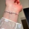 Verstellbares Mikro-Inlay Zirkon Schleifenarmband Luxuriöser Glänzender Kristall Handgelenkschmuck für Damen Geburtstags-Hochzeitsgeschenk