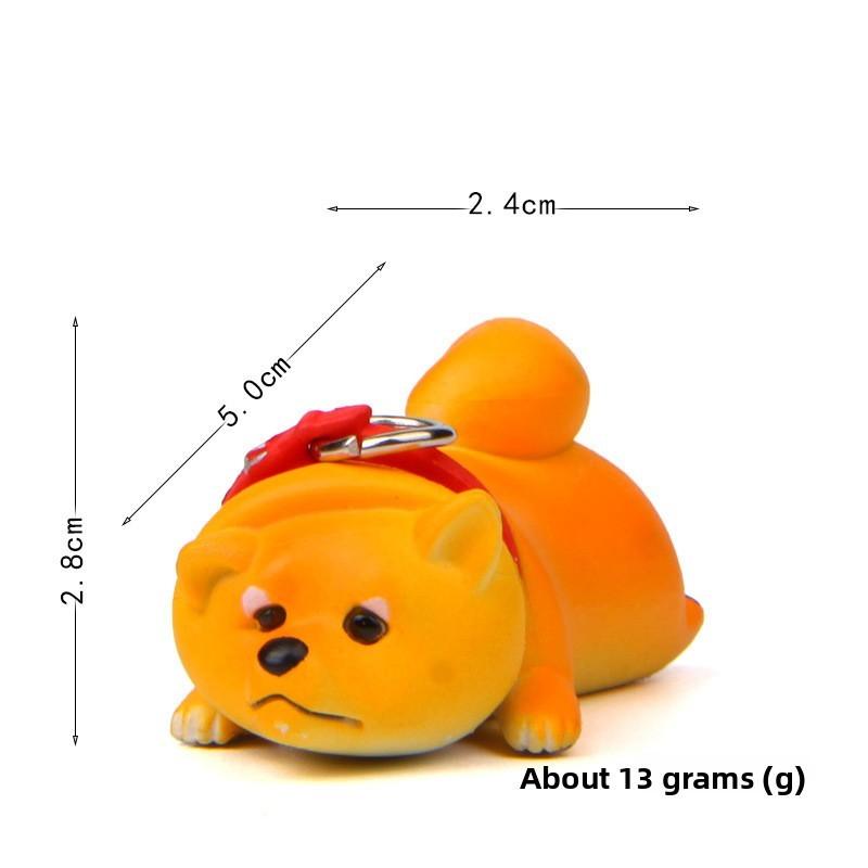 Cute Cartoon Lying Posture Shiba Inu Mini Doll Model