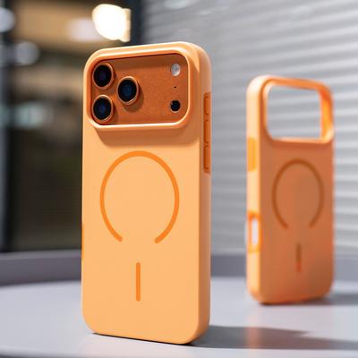 Neu für iPhone17promax Dünne Handyhülle 16 Hautgefühl Kontrastfarbe 15 Dünner Magnetkreis Business Case