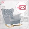 Carol Rocking Chair, Scandinavian Family Meble, Steel, Light Grey