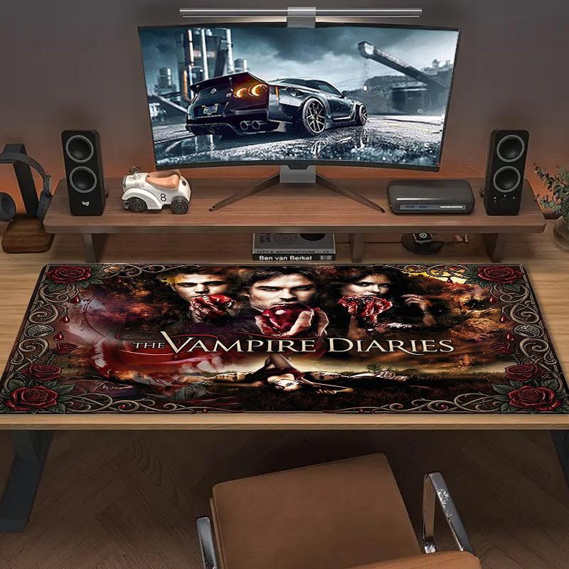 Vampir Günlükleri Renkli Mouse Pad Büyük Oyun Masası Minderi Kaymaz Dizüstü Bilgisayar Tablet Büyük Mouse Pad XXL Mat Mini PC Oyun Matı Kilitli Kenar