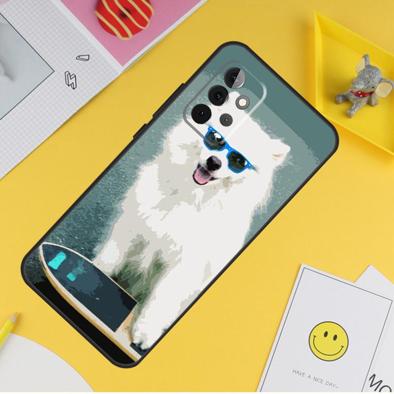 Samoyed Puppy Case For Samsung Galaxy A53 A33 A23 A13 A06 A56 A16 A36 A55 A35 A17 A54 A34 A14 A52 A32 A15