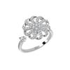 Women Fidget Spinner Ring Windmill Snowflake Open Adjustable Rotating Band Anxiety Relief Jewelry Gift For Her