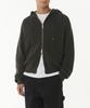 MUSINSA STANDARD Ribbed Knit Hooded Zip-Up [Khaki]