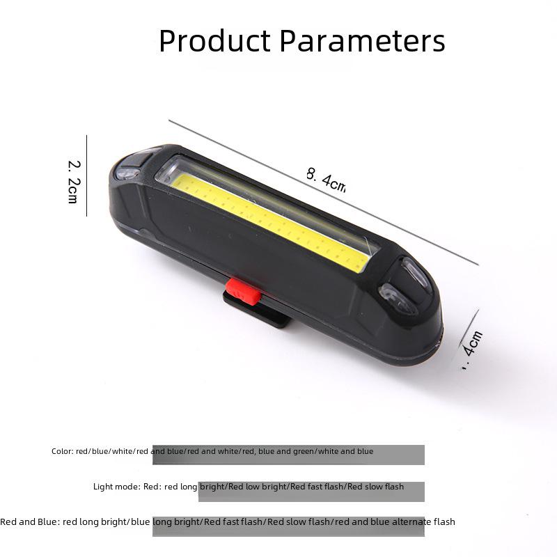 USB Rechargeable LED Bicycle Taillight - Three-Color Flashing for Night Safety