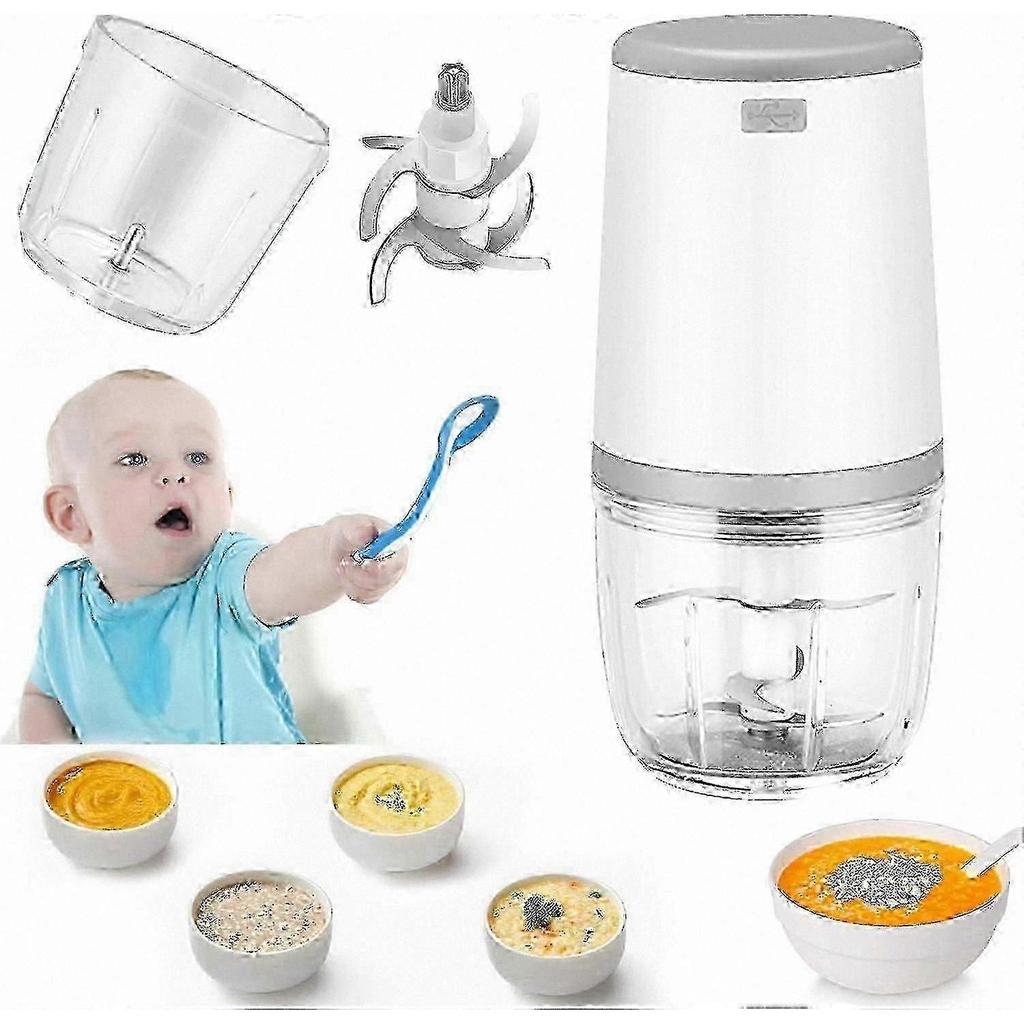 Compact Baby Food Blender, 300ml Mini Processor With Usb Charging, Portable Electric Chopper For Purees And Small Servings
