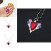 Jojos Bizarre Adventure Red Stone Of Aja Necklace Alloy Chain Pendant With Rhinestone For Cosplay Enthusiasts