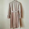 Used Arpege Story Limited Apuweiser-riche Pleated Trench Coat with Scarf, Beige