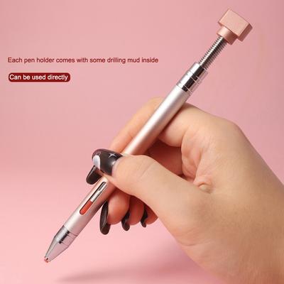 Strumento Penna Trapano per Unghie Tipo Rotativo Trapano Cera Pastello Adesivo a Ventosa Strumento per Unghie Adesivo Senza Sprechi Mini Palla Strumento Rotativo Cera